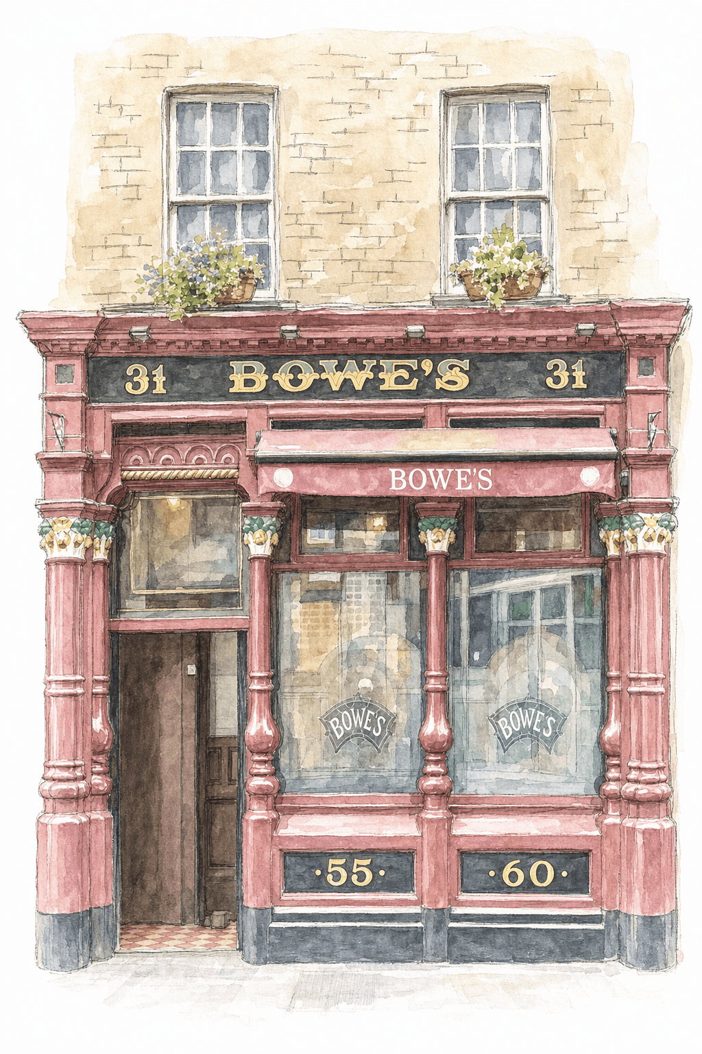 Illustration of Bowe's Bar, Dublin