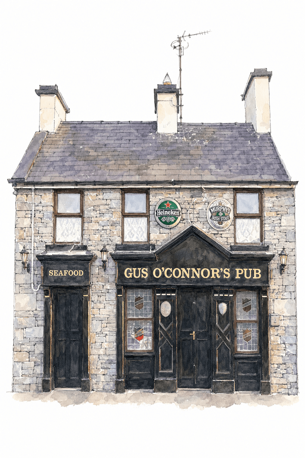 Illustration of Gus O'Connor's, Doolin