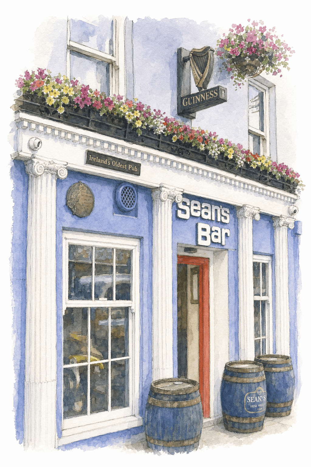 Illustration of Sean's Bar, Athlone