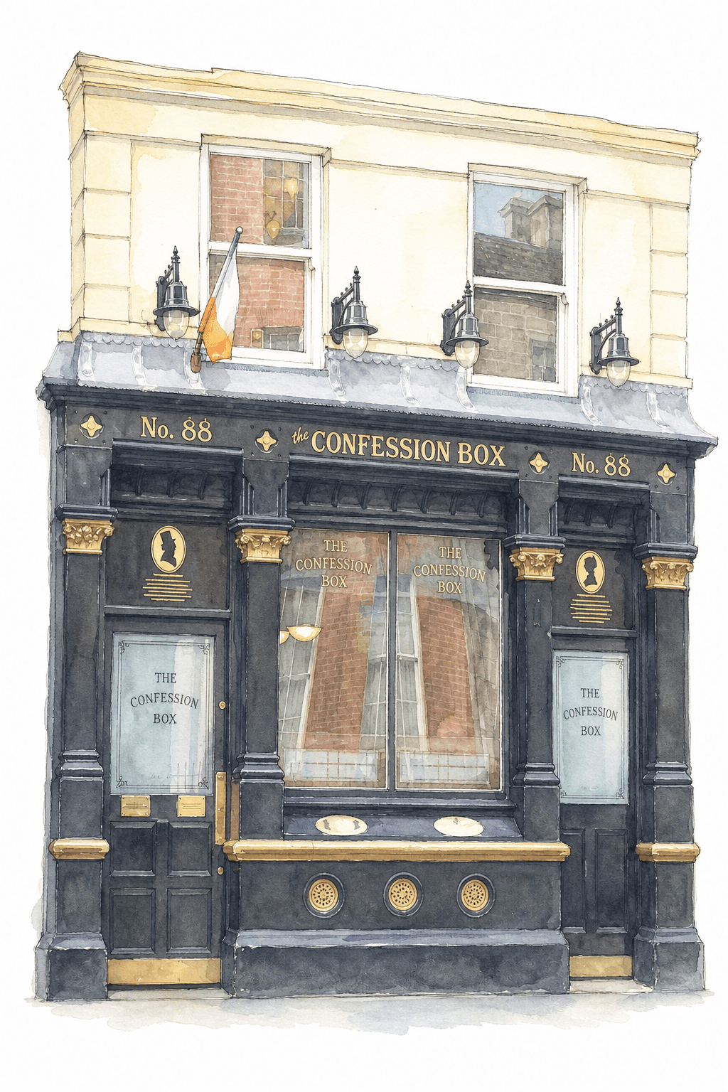 Illustration of The Confession Box, Dublin