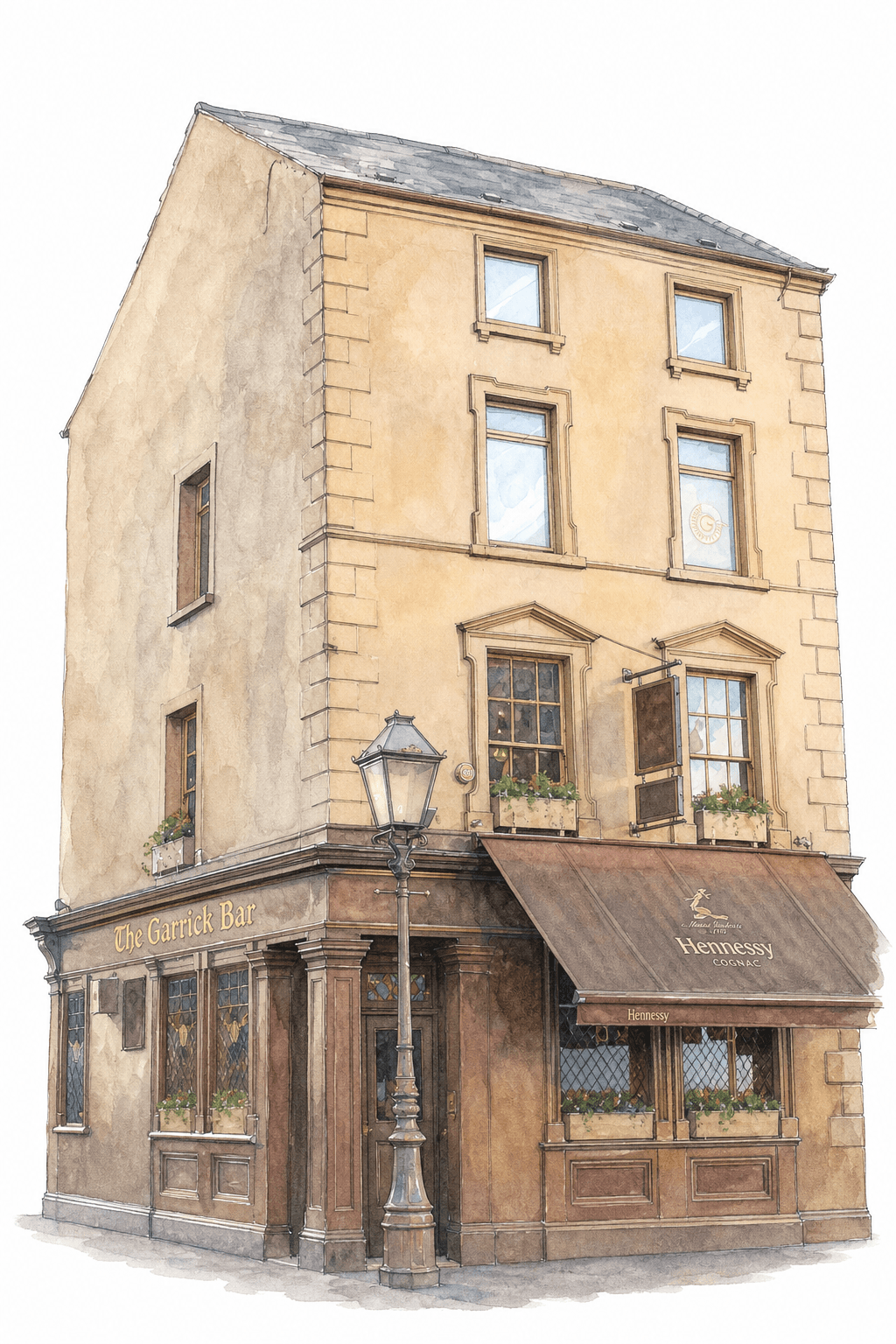 Illustration of The Garrick Bar, Belfast