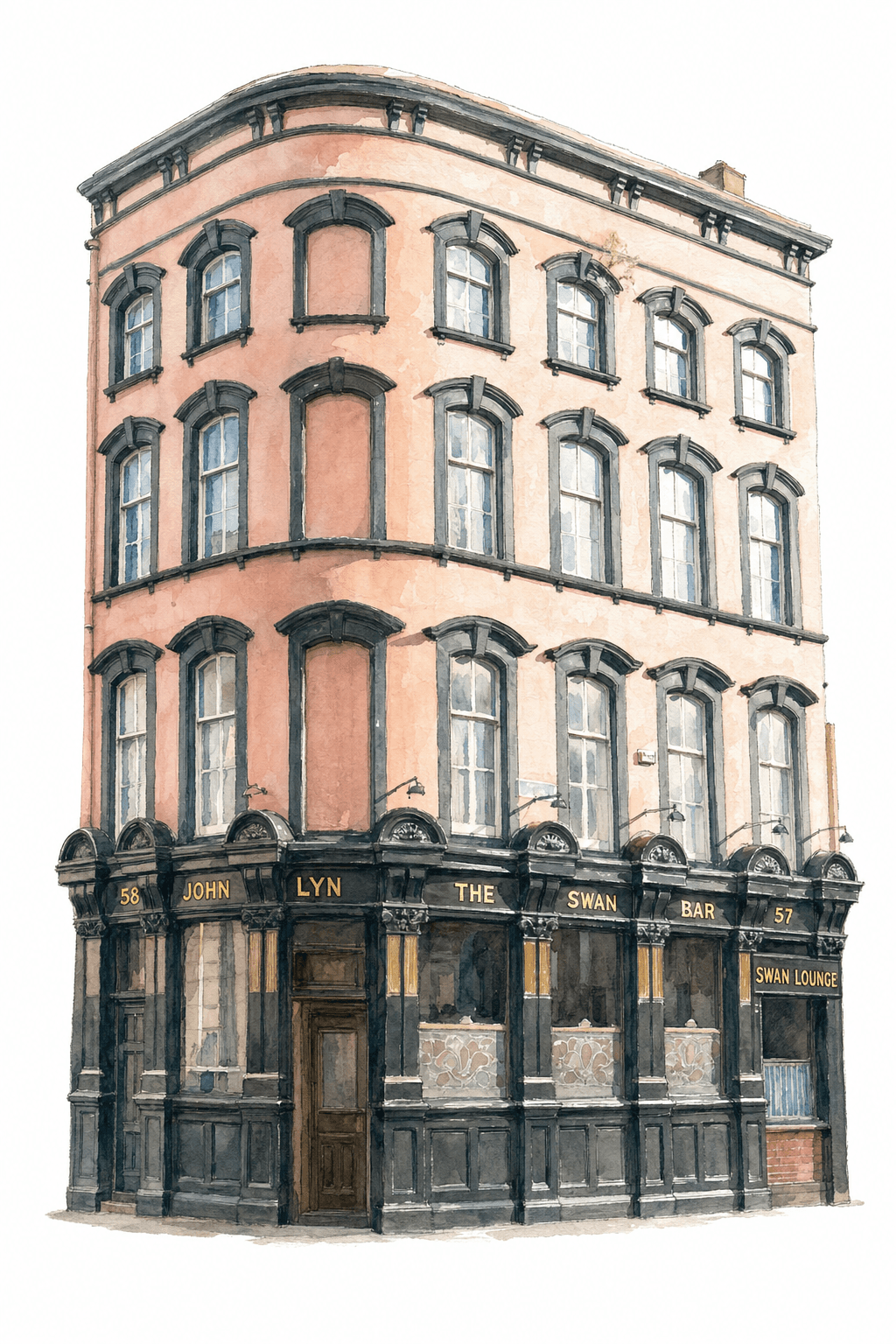 Illustration of The Swan Bar, Dublin