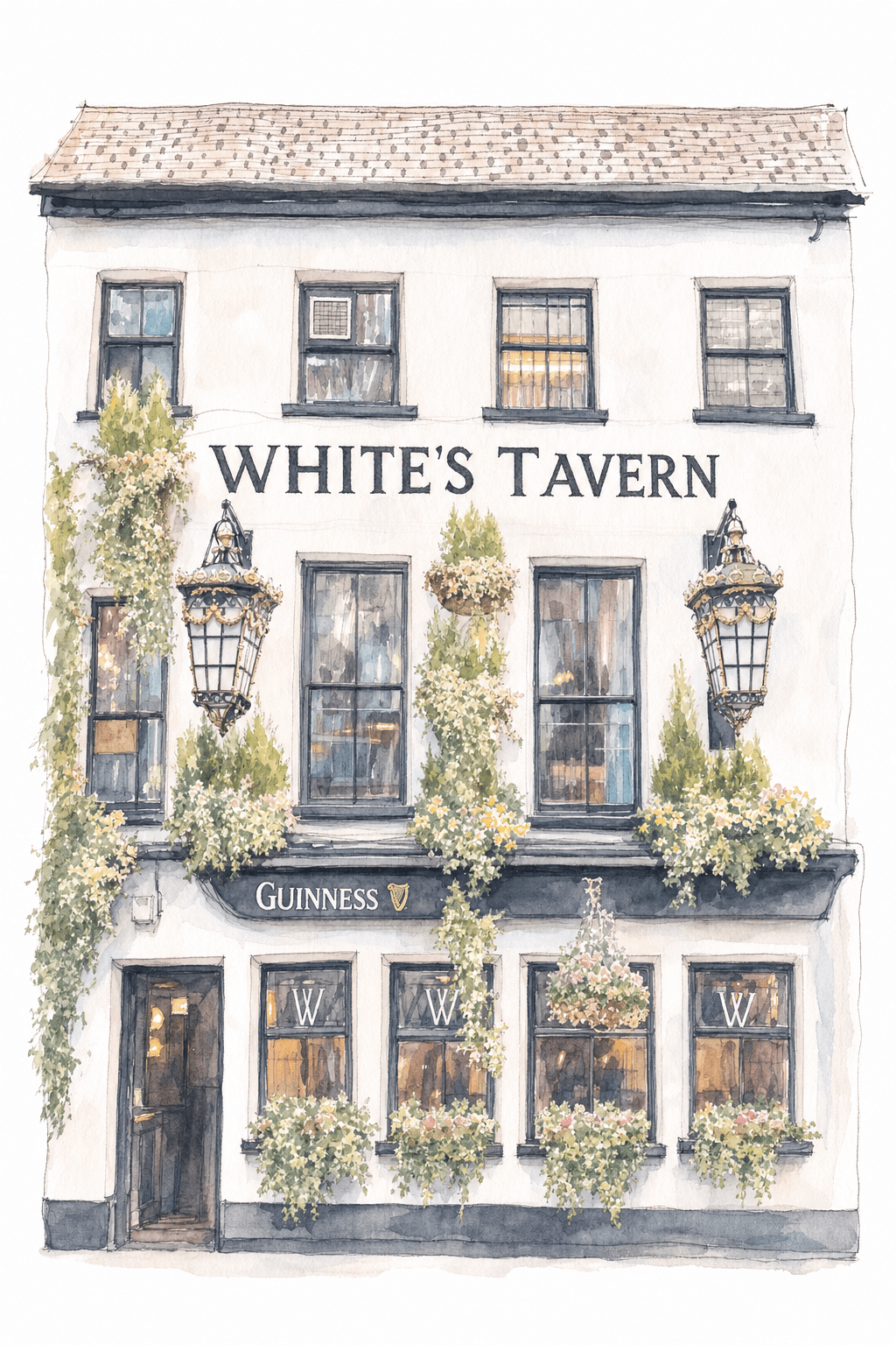 Illustration of White's Tavern, Belfast