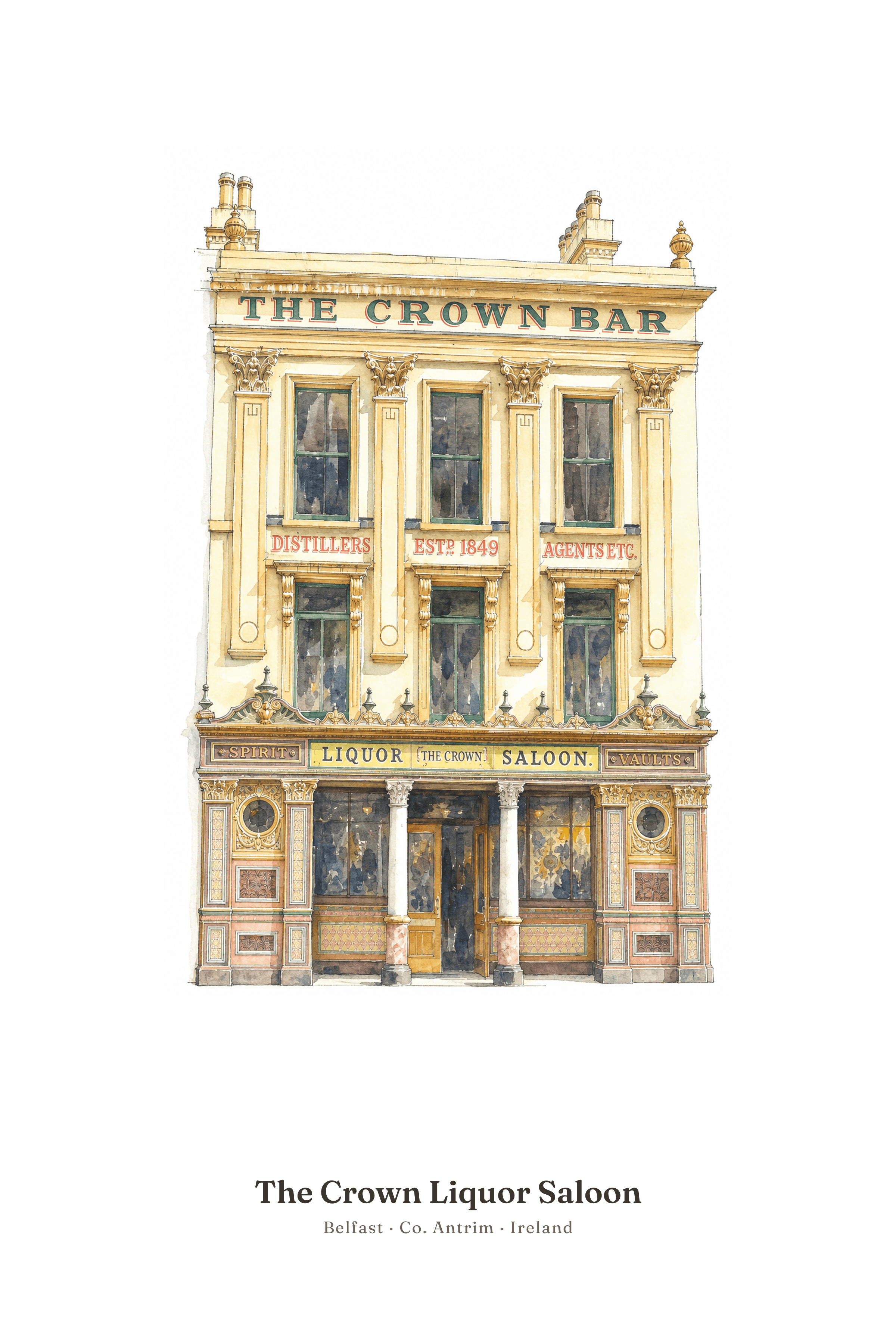 Poster of The Crown Liquor Saloon, Belfast